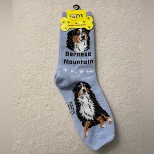 Foozys Bernese Mountain Dog Socks - Light Blue